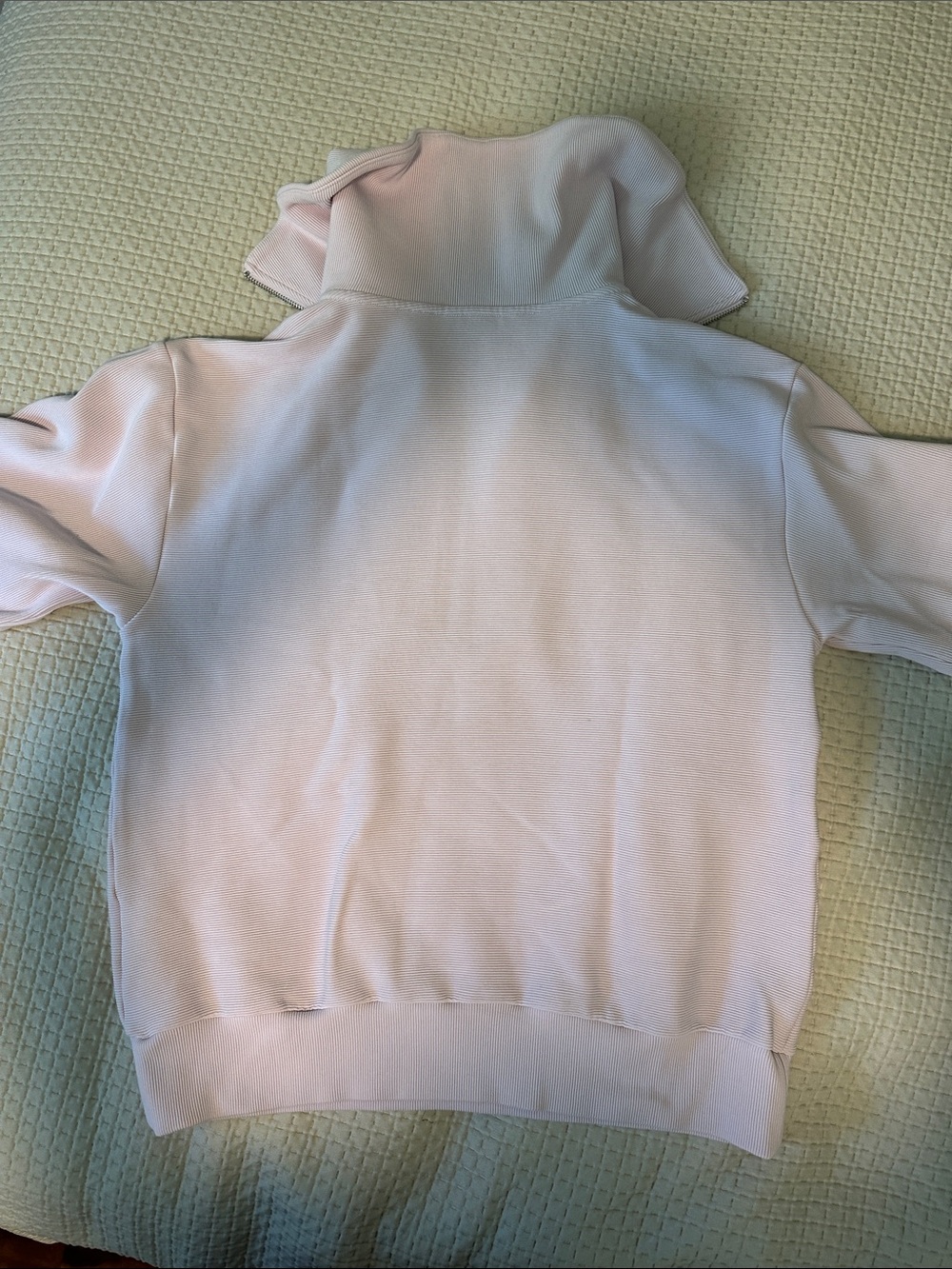 Athleta Light Pink Half-Zip Turtleneck Sweat shirt - Picture 4 of 6